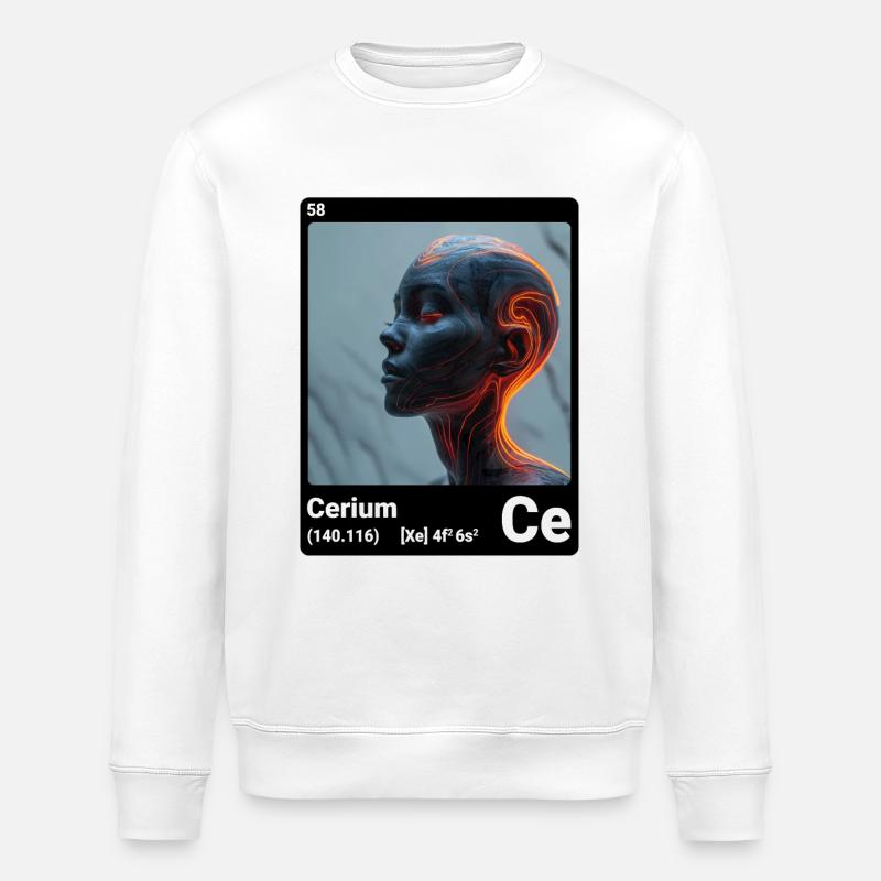 AI am Cerium (bk) - Sweat bio ROLLER Stanley/Stella Unisexe - blanc