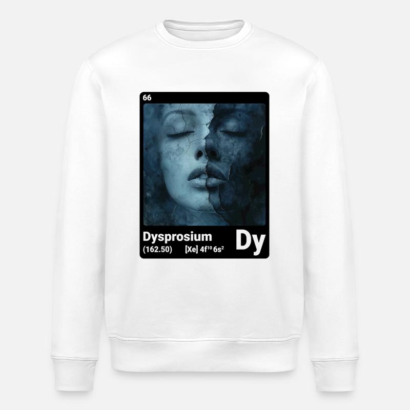 AI am Dysprosium (bk) - Stanley/Stella ROLLER Unisex Organic Sweatshirt - white