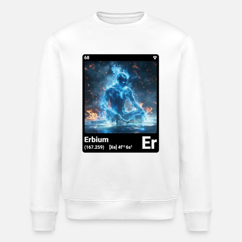 AI am Erbium (bk) - Sweat bio ROLLER Stanley/Stella Unisexe - blanc