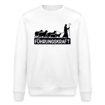 Führungskraft Schafe Hirte Geschenkidee Lustig - Stanley/Stella Unisex Bio-Sweatshirt ROLLER - Weiß - Vorne - Nik (191cm)