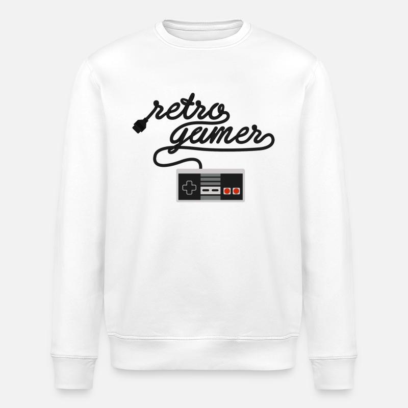 Retro Gamer NES - Sweat bio ROLLER Stanley/Stella Unisexe - blanc