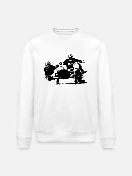 Sidecar Moto Cross - Stanley/Stella Unisex Bio-Sweatshirt ROLLER - Weiß