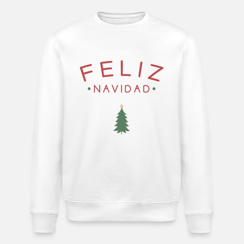 Feliz Navidad - Stanley/Stella ROLLER Unisex Organic Sweatshirt - white