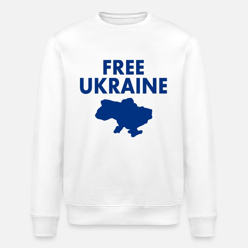 Free ukraine - Stanley/Stella ROLLER Unisex Organic Sweatshirt - white