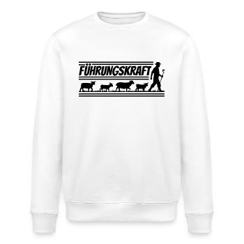 Führungskraft Schafe Hirte Geschenkidee Lustig - Stanley/Stella Unisex Bio-Sweatshirt ROLLER - Weiß - Vorne - Nik (191cm)