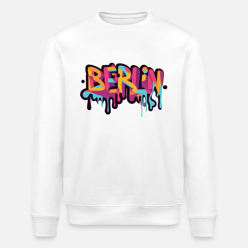 Berlin Graffiti - Stanley/Stella ROLLER Unisex Organic Sweatshirt - white