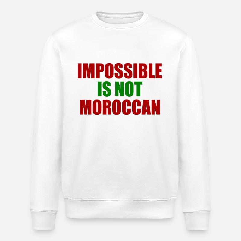 impossible is not moroccan - Sweat bio ROLLER Stanley/Stella Unisexe - blanc