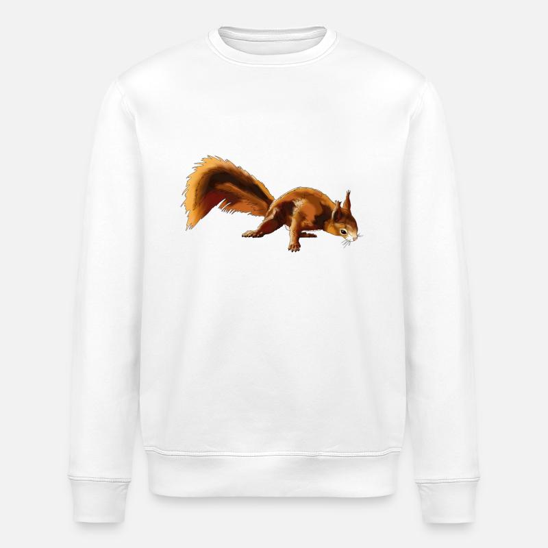 Eichhörnchen 4 - Stanley/Stella Unisex Bio-Sweatshirt ROLLER - Weiß
