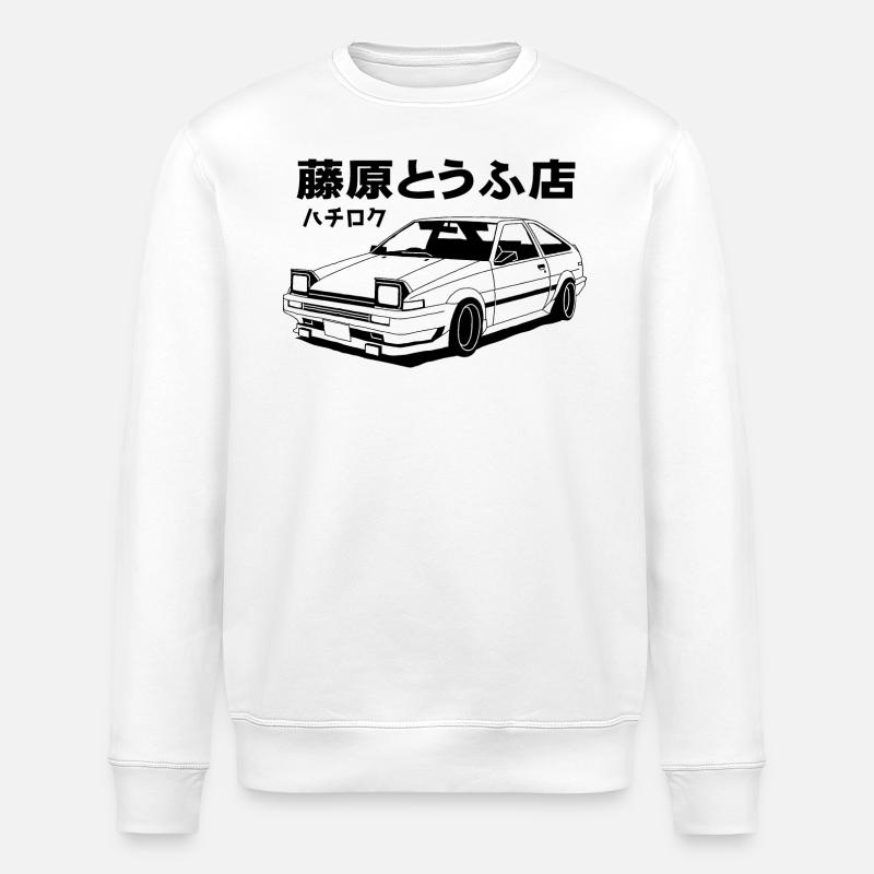 Initial D Sprinter Trueno AE86 - Stanley/Stella ROLLER Unisex Organic Sweatshirt - white