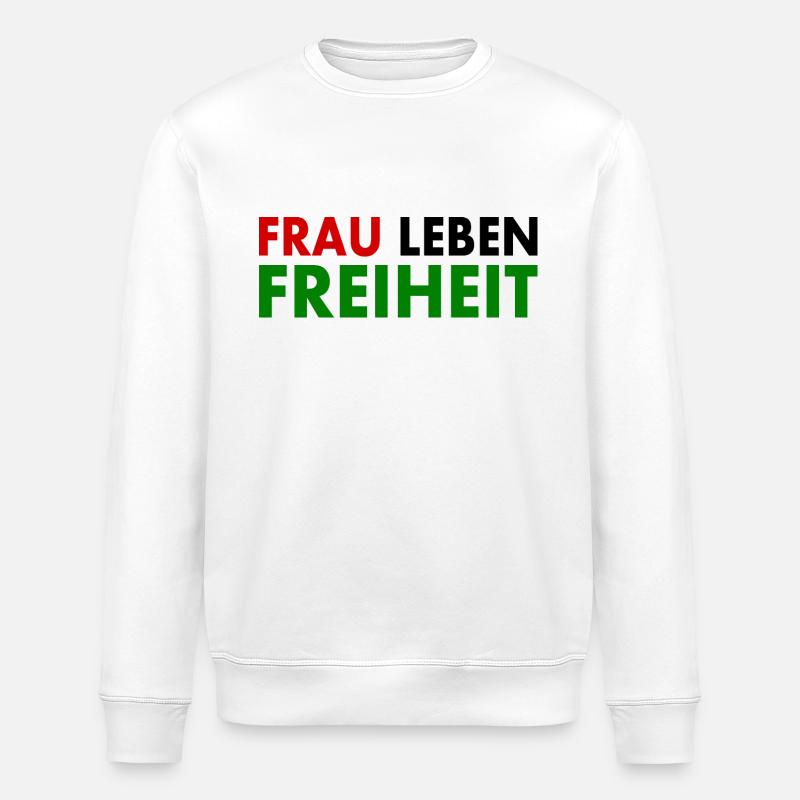 Frau leben freiheit - Stanley/Stella Unisex Bio-Sweatshirt ROLLER - Weiß