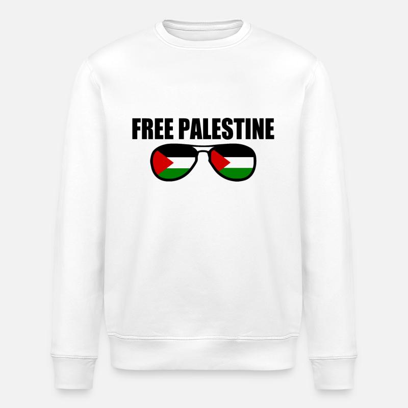 Free palestine - Stanley/Stella Unisex Bio-Sweatshirt ROLLER - Weiß