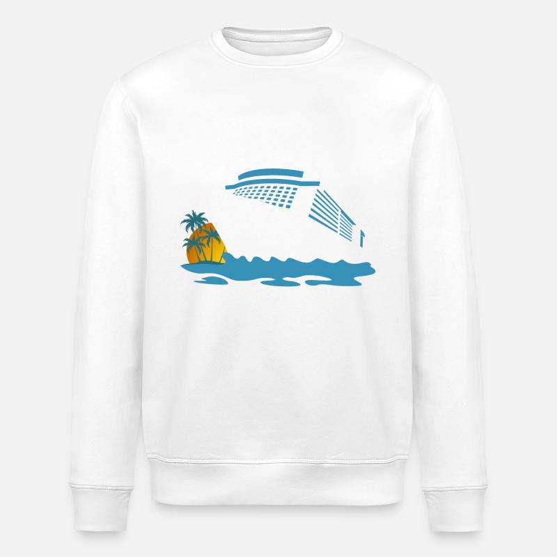 Kreuzfahrt, Kreuzfahrtschiff, Schiffsreise - Stanley/Stella Unisex Bio-Sweatshirt ROLLER - Weiß