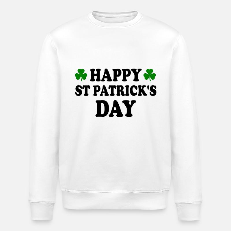 happy st patrick's day - Sweat bio ROLLER Stanley/Stella Unisexe - blanc