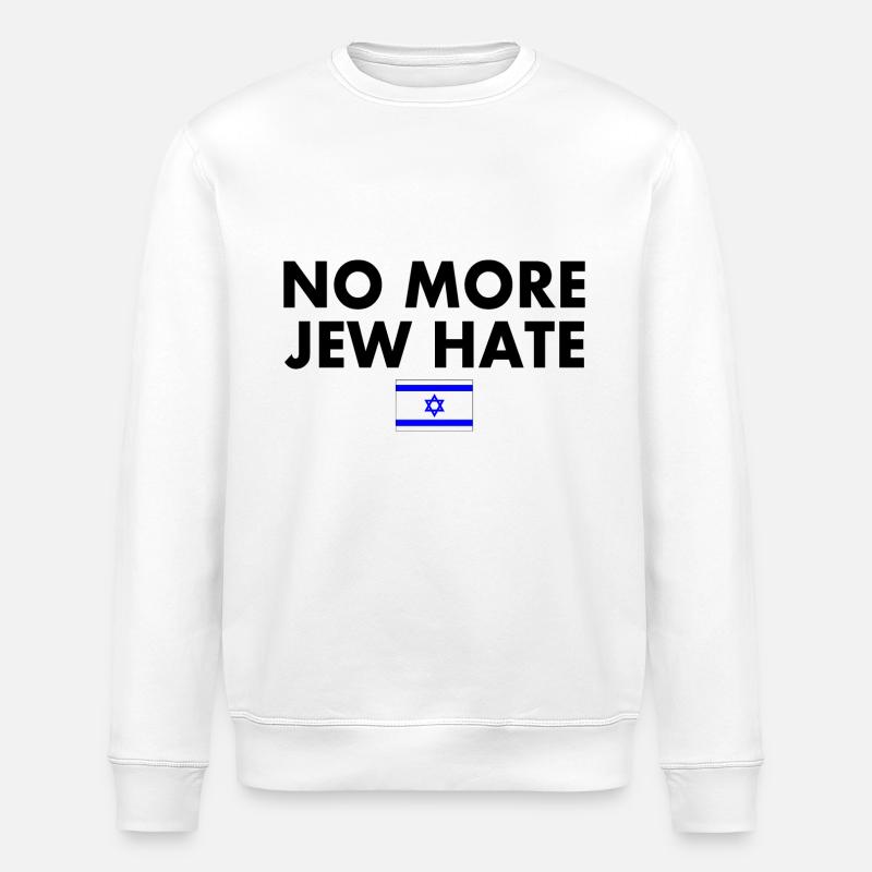 No more jew hate - Stanley/Stella Unisex Bio-Sweatshirt ROLLER - Weiß