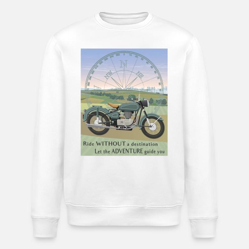 Motorradfahrt - Stanley/Stella Unisex Bio-Sweatshirt ROLLER - Weiß