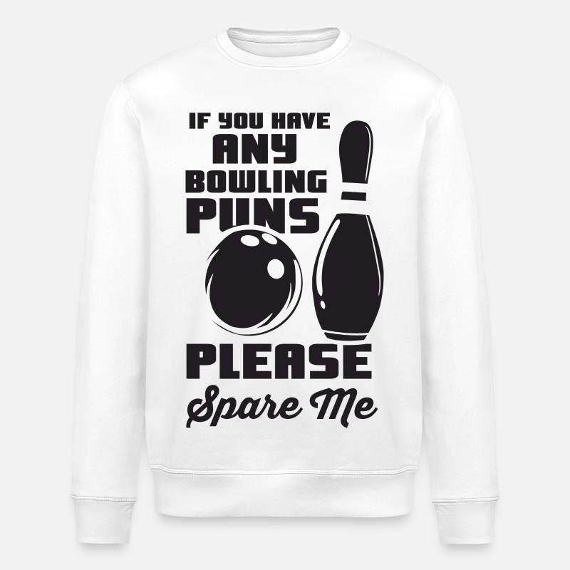 Jeu de mots de bowling - Sweat bio ROLLER Stanley/Stella Unisexe - blanc