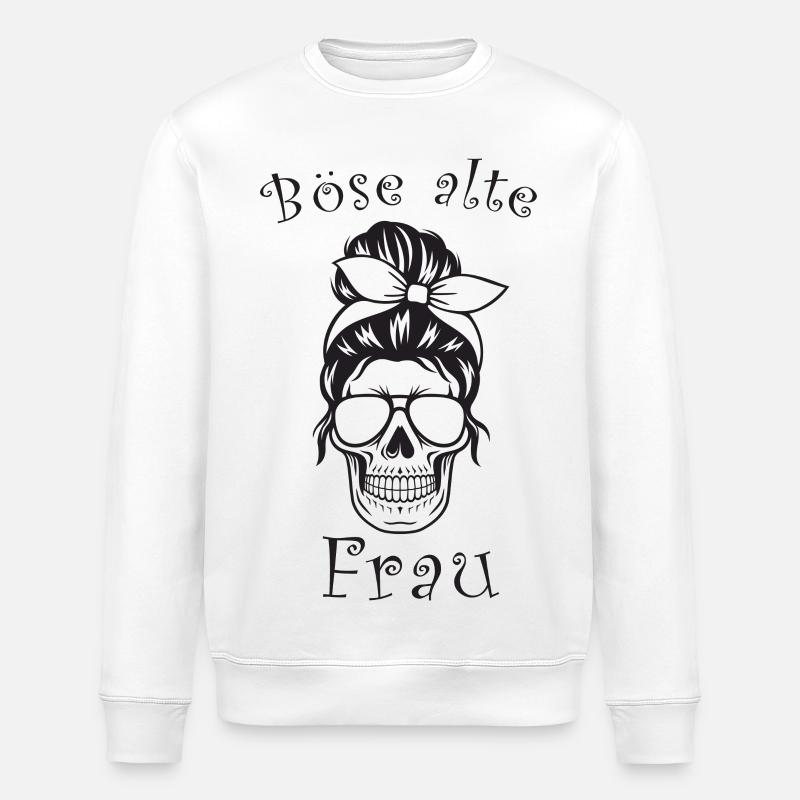 Böse Alte Frau - Stanley/Stella Unisex Bio-Sweatshirt ROLLER - Weiß