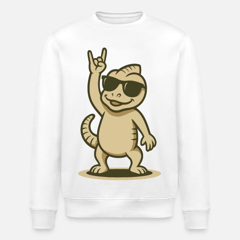 Rock on, Chamäleon! - Stanley/Stella Unisex Bio-Sweatshirt ROLLER - Weiß