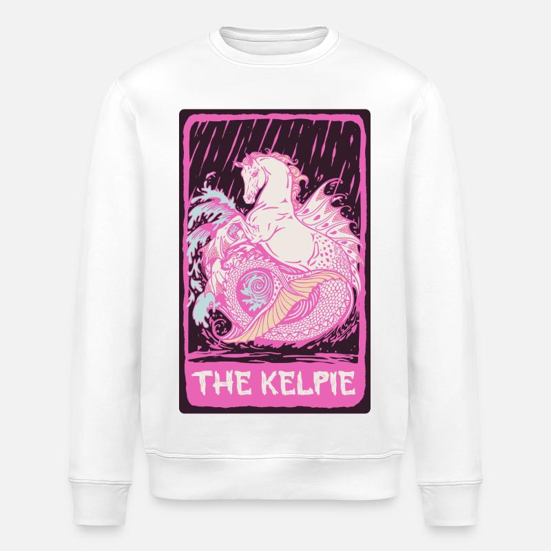 Mythological Creatures The Kelpie - Stanley/Stella ROLLER Unisex Organic Sweatshirt - white
