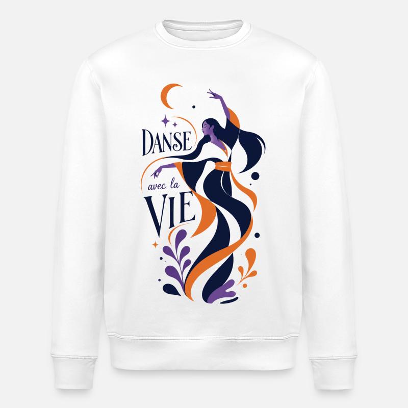 Danse avec la vie - Sweat bio ROLLER Stanley/Stella Unisexe - blanc