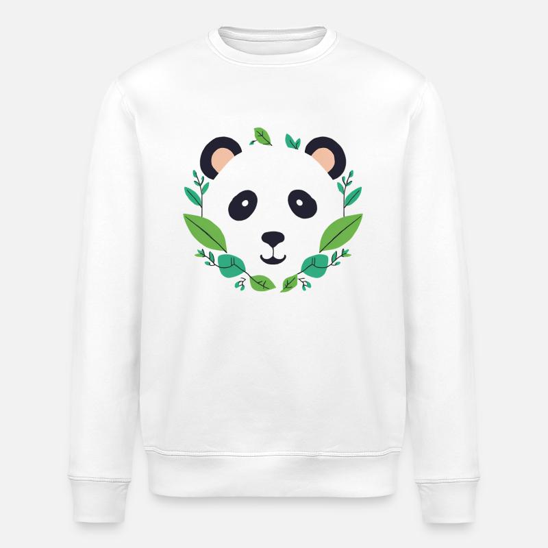 Panda Peace - Stanley/Stella ROLLER Unisex Organic Sweatshirt - white