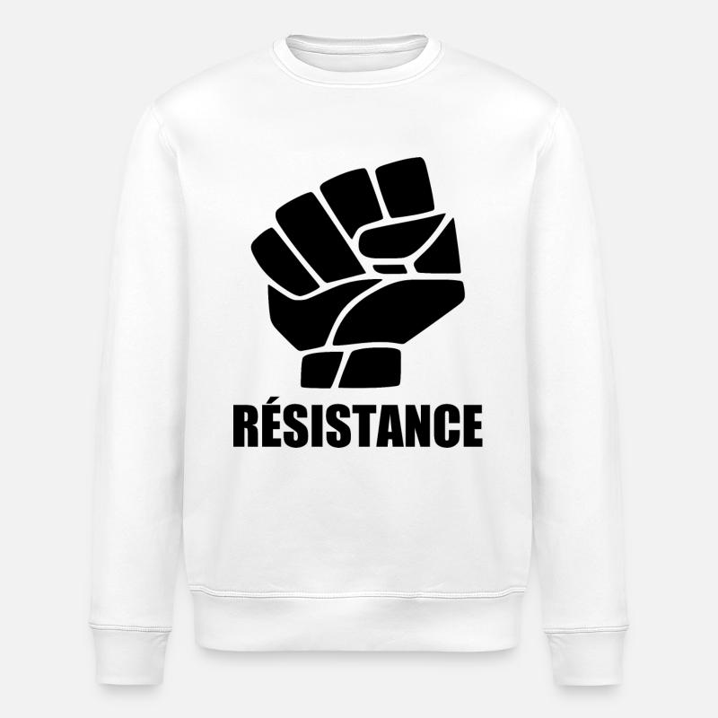 Résistance - Stanley/Stella Unisex Bio-Sweatshirt ROLLER - Weiß