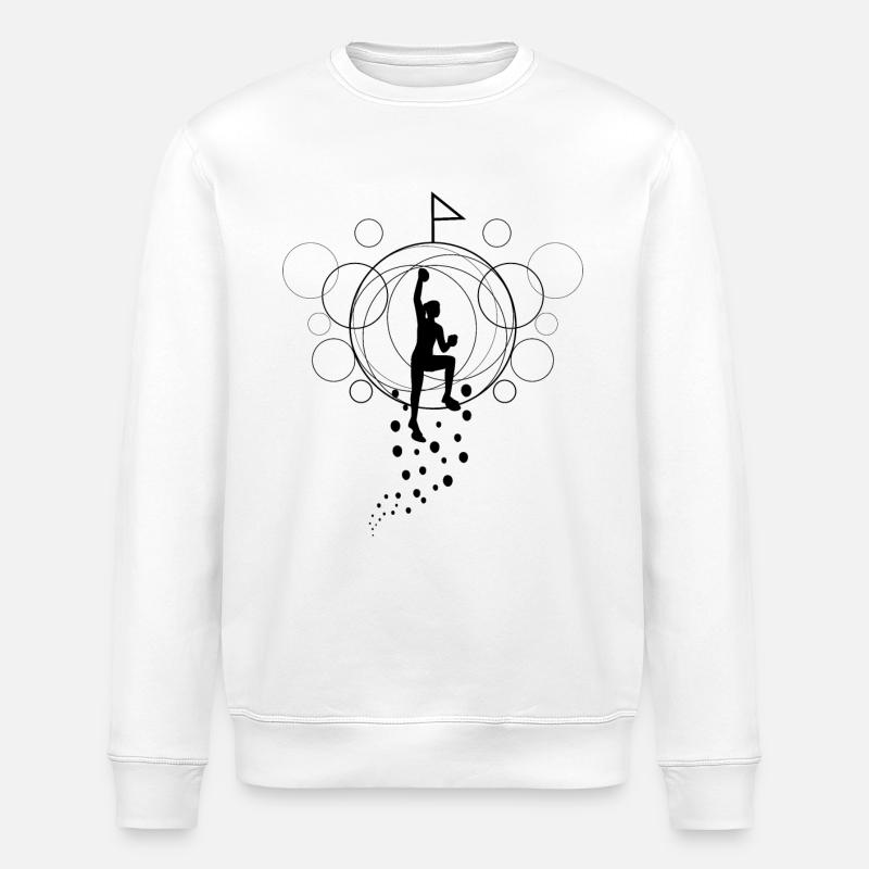Bouldern Design - Stanley/Stella Unisex Bio-Sweatshirt ROLLER - Weiß