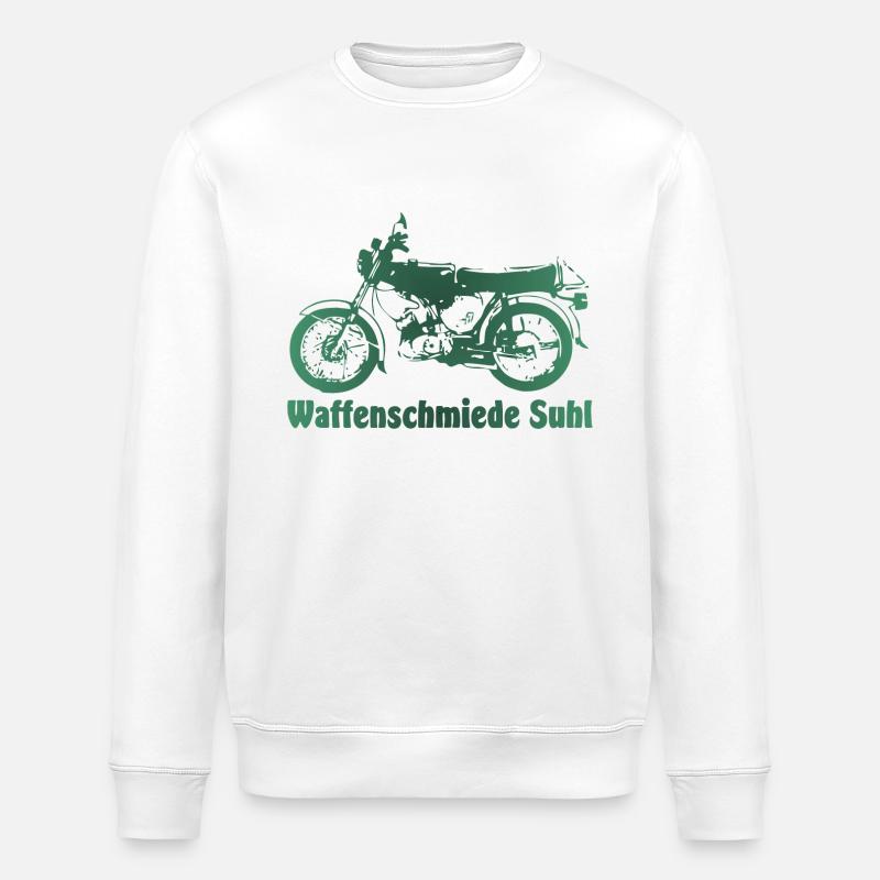 Simson S51 Waffenschmiede Suhl - Stanley/Stella Unisex Bio-Sweatshirt ROLLER - Weiß