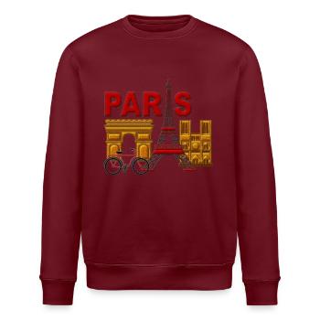 I remember Paris France - Stanley/Stella ROLLER Unisex Organic Sweatshirt - white - Front - Nik (191cm)