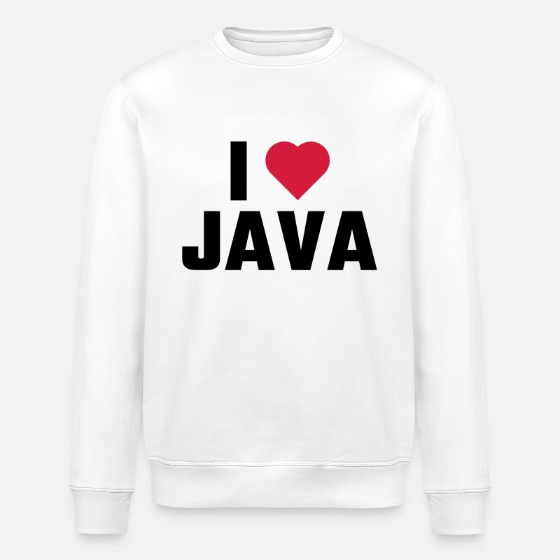 Adoro JAVA - Felpa ecologica unisex ROLLER di Stanley/Stella - bianco