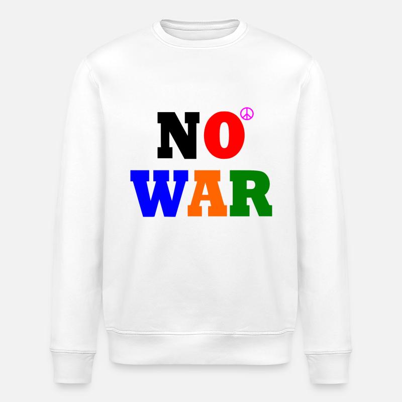 No war - Sweat bio ROLLER Stanley/Stella Unisexe - blanc