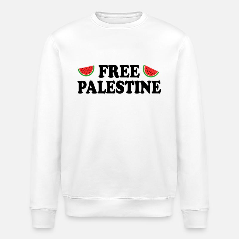Free palestine - Stanley/Stella Unisex Bio-Sweatshirt ROLLER - Weiß