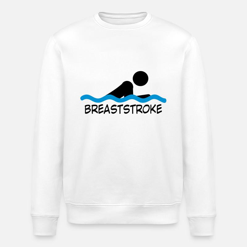 breaststroke - Stanley/Stella ROLLER Unisex Organic Sweatshirt - white