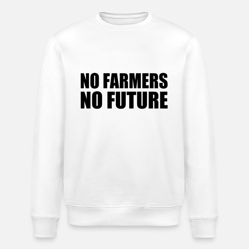 no farmers no future - Stanley/Stella Unisex Bio-Sweatshirt ROLLER - Weiß