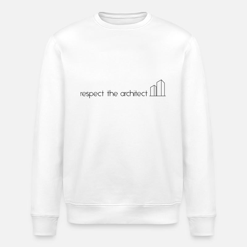 respect the architect - Stanley/Stella ROLLER Unisex Organic Sweatshirt - white