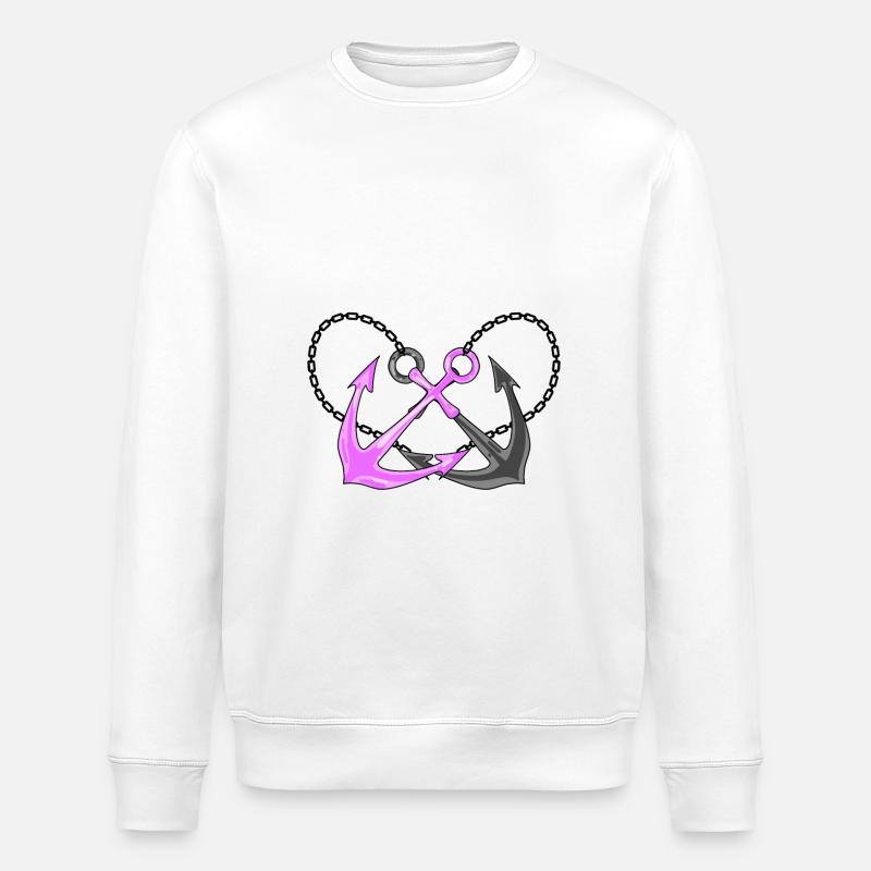 Zwei Anker - Stanley/Stella Unisex Bio-Sweatshirt ROLLER - Weiß
