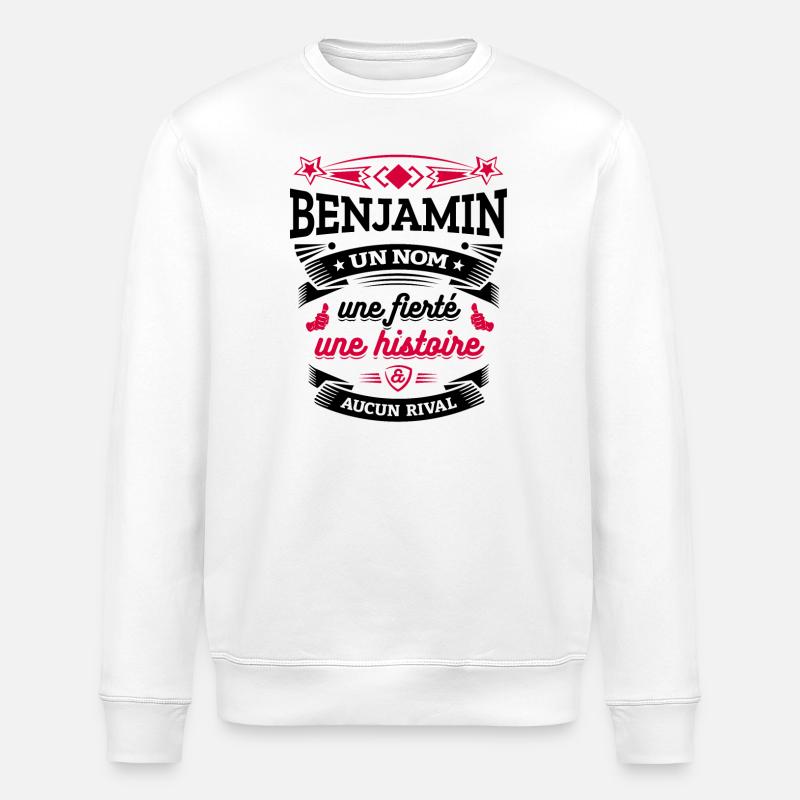 45 Benjamin BL - Sweat bio ROLLER Stanley/Stella Unisexe - blanc