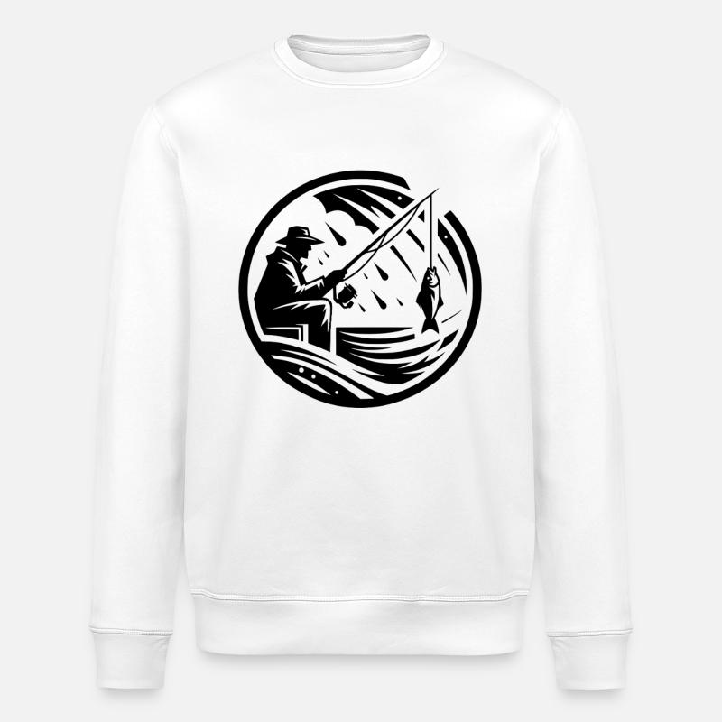 Pêcheurs à la ligne - Sweat bio ROLLER Stanley/Stella Unisexe - blanc