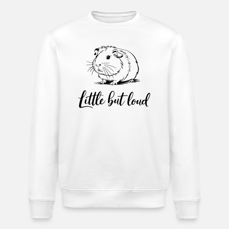 Cochon d’Inde petit mais bruyant - Sweat bio ROLLER Stanley/Stella Unisexe - blanc