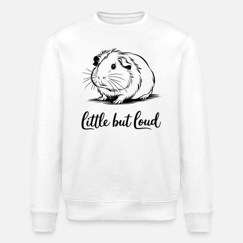 Petit cochon d’Inde, grande voix - Sweat bio ROLLER Stanley/Stella Unisexe - blanc