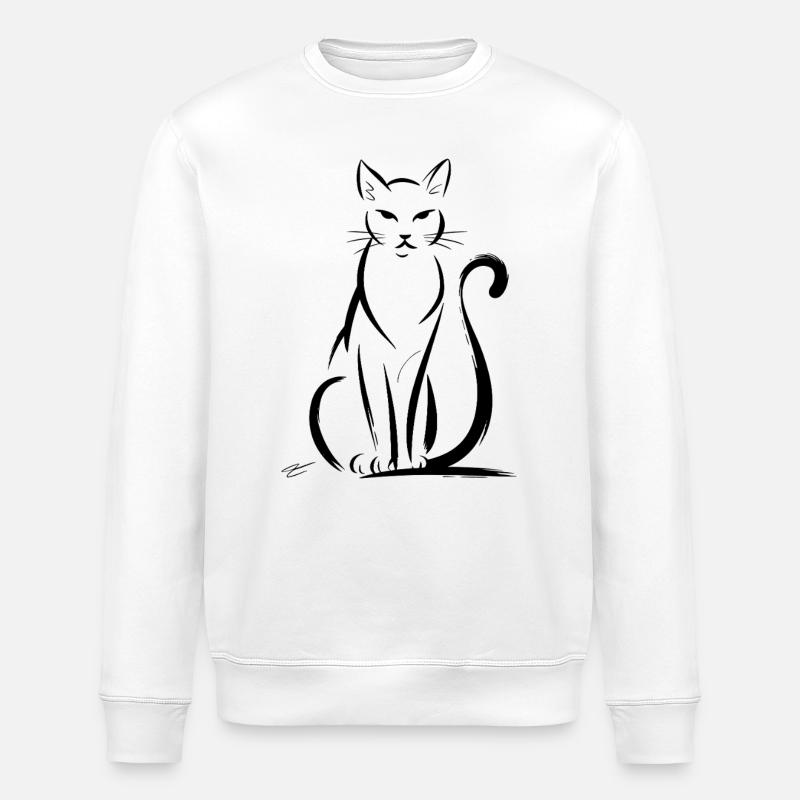 Silhouette de chats élégants Oeuvre - Sweat bio ROLLER Stanley/Stella Unisexe - blanc