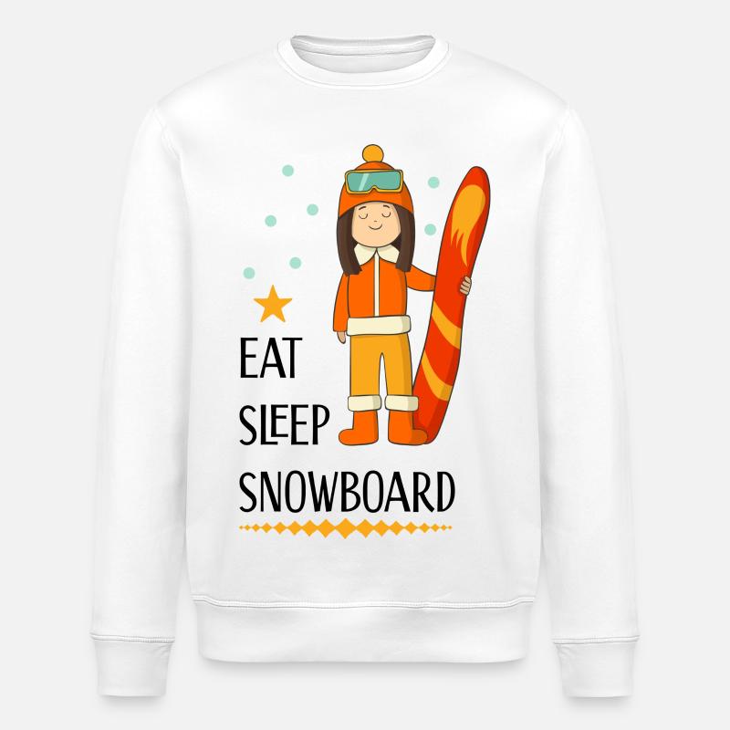 Snowboard - Stanley/Stella Unisex Bio-Sweatshirt ROLLER - Weiß