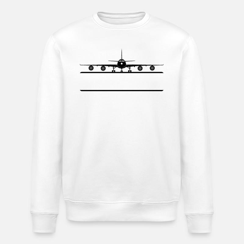 Flugzeug Namensschild - Stanley/Stella Unisex Bio-Sweatshirt ROLLER - Weiß