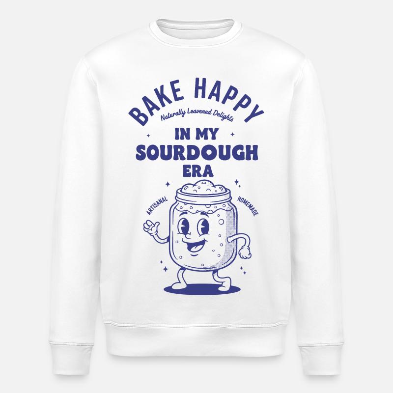 Sourdough Bread Baking Baker Sourdough Era - Stanley/Stella ROLLER Unisex Organic Sweatshirt - white