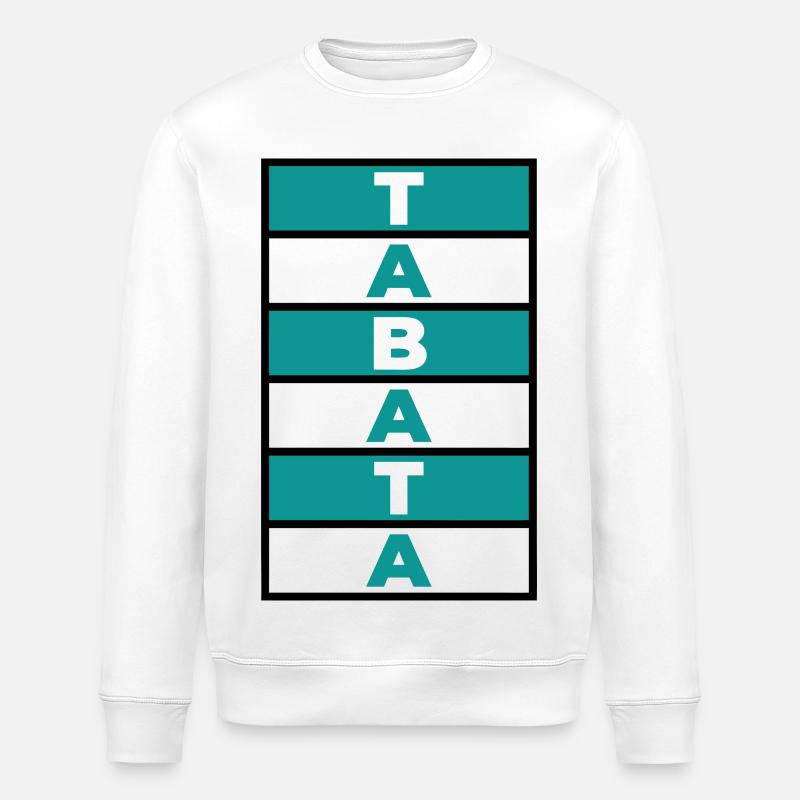 Tabata Training HIIT Fitness - Stanley/Stella Unisex Bio-Sweatshirt ROLLER - Weiß