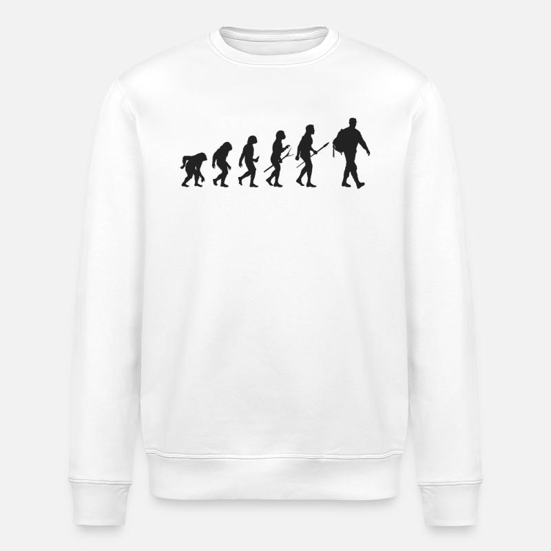 Armé de terre l'évolution naturelle - Sweat bio ROLLER Stanley/Stella Unisexe - blanc