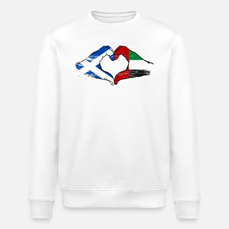 Écosse Émirats arabes unis Drapeau - Sweat bio ROLLER Stanley/Stella Unisexe - blanc