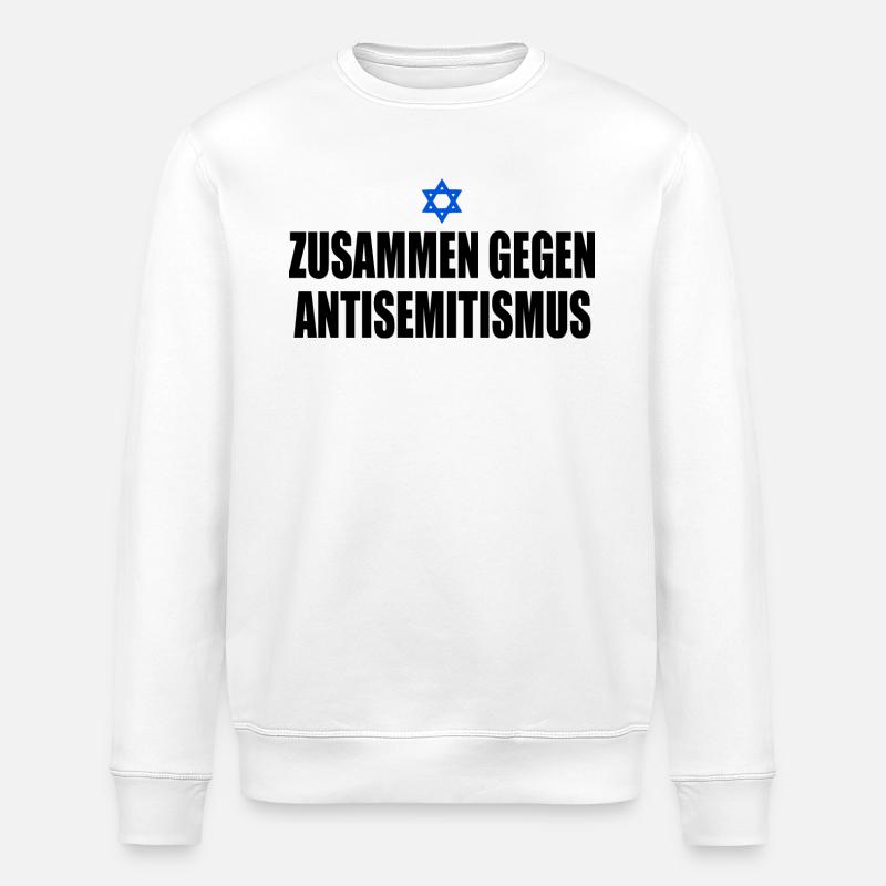 zusammen gegen antisemitismus - Stanley/Stella Unisex Bio-Sweatshirt ROLLER - Weiß