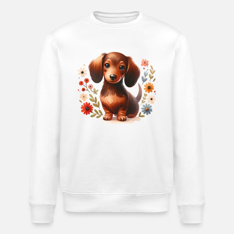 Teckel Teckel Chiens Chiot - Sweat bio ROLLER Stanley/Stella Unisexe - blanc