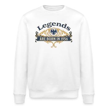 Legends Are Born in 1956 Geburtstag Geschenkidee - Stanley/Stella Unisex Bio-Sweatshirt ROLLER - Weiß - Vorne - Nik (191cm)